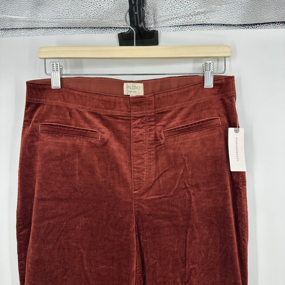 Anthropologie Pilcro Womens 31 Pull On Corduroy Flare Pants Navy Marin 70s Boho - Picture 5 of 14